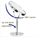 Wholesale Bathroom Adjustable Table Makeup Mirror with Magnifier